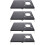 4Pièces Table Portable Pliable Camping Noir En Acier Inoxydable 10