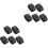 10Pièces Support Et Bracelet Noir PU Protecteurs 3