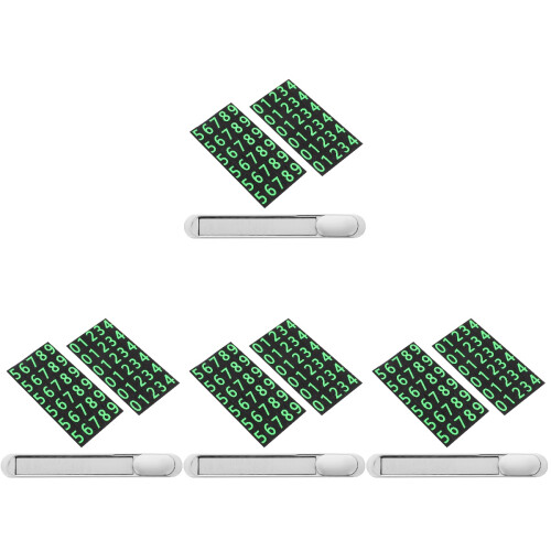 4Pièces Plaque De Téléphone Aluminium Solide Argent 2