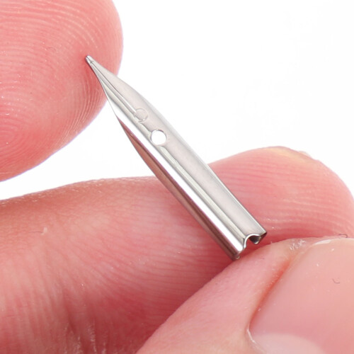 20Pièces Pointe De Stylo En Acier Durable Argent Pour 2
