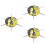 3Pièces Dotting Et 8