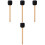 4Pièces Baguettes Percussion Manche Bois Noire Usage Polyvalent 5