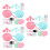 3Ensembles Outils DIY Bol Bâton Rose Vert 8