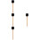 4Pièces Baguettes Percussion Manche Bois Noire Usage Polyvalent 9