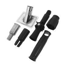 5pcs Extension Pole Adapter Set with Metal Threaded Tips for 1 Inch Telescopic Rod and Broom Handle Replacement