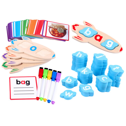 2Ensembles Jeux Mots Bois Activités Éducatives Enfants