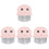 4Pièces Massage Animal ABS Compact Rose Pour Poils Courts Longs 4