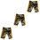 3Pièces Shorts De Natation Camouflage Confortables 5