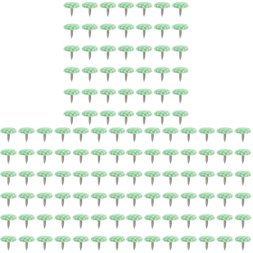 150Pièces Clous Double Pattes Verts Rivets DIY Résistant 1