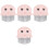 4Pièces Massage Animal ABS Compact Rose Pour Poils Courts Longs 5