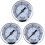 3Pièces Pression Air Acier Double Mesure Bar Psi Robuste 2
