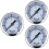 3Pièces Pression Air Acier Double Mesure Bar Psi Robuste 6