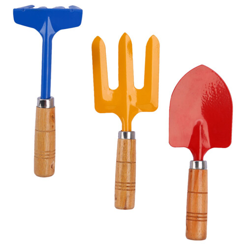 4Sets Portable Assorted Beach Metal and Wood Sand Tools