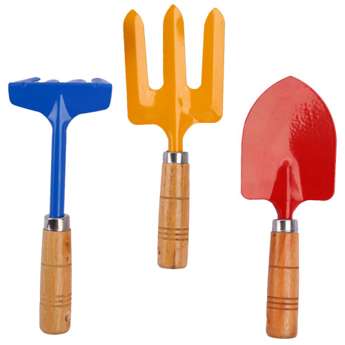 4Sets Portable Assorted Beach Metal and Wood Sand Tools 2