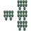 20Pièces Cabochons Verts Plats Pour Accessoires DIY 8