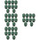 20Pièces Cabochons Verts Plats Pour Accessoires DIY 9