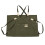 2Pcs Green Canvas Apron Labour Suit for Home Baking 1