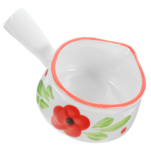 2Pcs Assorted Color Ceramic Milk Containers for Home Use Sauce Bowls