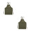 2Pcs Green Canvas Apron Labour Suit for Home Baking 5