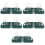 5Pièces Égouttoir Polyvalent Vert En PP Compact 8