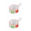 2Pcs Assorted Color Ceramic Milk Containers for Home Use Sauce Bowls 10