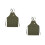 2Pcs Green Canvas Apron Labour Suit for Home Baking 9