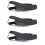 3Pcs Black Guitar Strap Adjustable Durable Instrument Belt 10