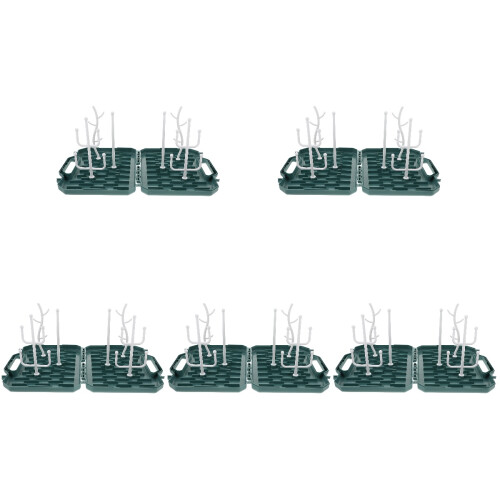 5Pièces Égouttoir Polyvalent Vert En PP Compact 2