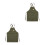 2Pcs Green Canvas Apron Labour Suit for Home Baking 3