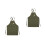2Pcs Green Canvas Apron Labour Suit for Home Baking 7