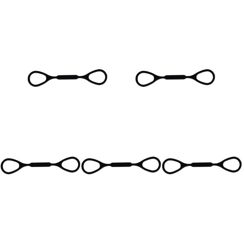 5Pièces Arrêt Trompette Silicone Noir Accessoires Compact 1