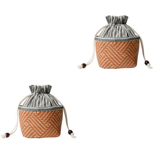 2Pièces Housse De Rangement Pour Tasses À Marron Clair Résistante 2