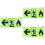 Luminous Emergency Exit Sign PVC Glow in The Dark Wall Stickers 6