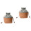 2Pièces Housse De Rangement Pour Tasses À Marron Clair Résistante 4