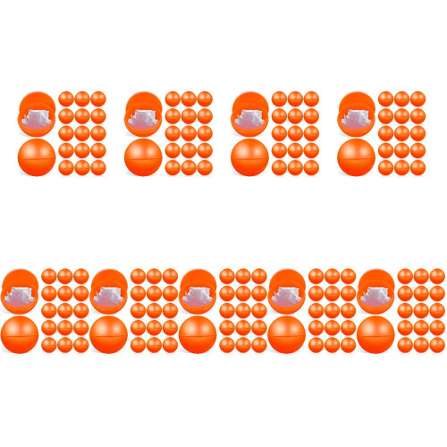 225Pcs Orange Colored Plastic Balls Openable Game Props 1
