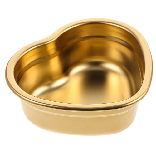 5Stk Herzförmiges Snacktablett Gold Für Restaurant 1
