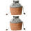 2Pièces Housse De Rangement Pour Tasses À Marron Clair Résistante 5