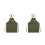 2Pcs Green Canvas Apron Labour Suit for Home Baking 4