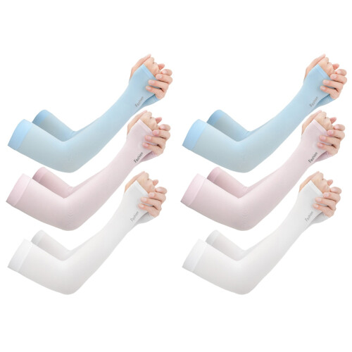6Pairs Cooling Cuff Arm Guard Uv Sun Protector Sleeve Assorted Colors 1