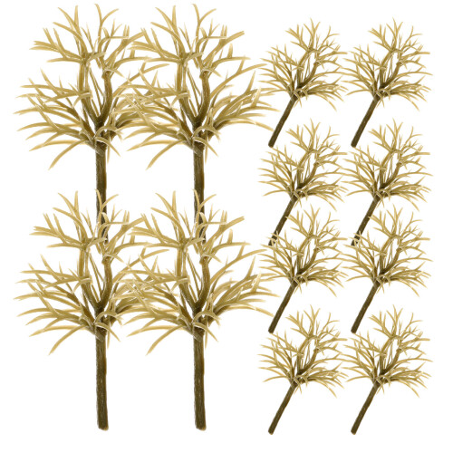 120Pcs Artificial Mini Trees Brown Plastic for Landscape Model Craft 2