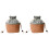 2Pièces Housse De Rangement Pour Tasses À Marron Clair Résistante 2