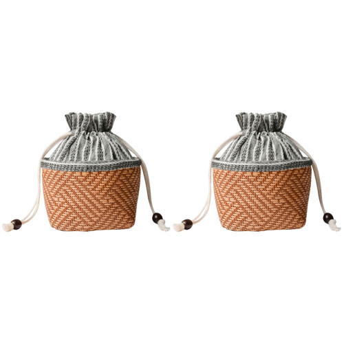 2Pièces Housse De Rangement Pour Tasses À Marron Clair Résistante 1