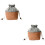 2Pièces Housse De Rangement Pour Tasses À Marron Clair Résistante 6