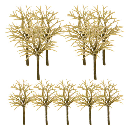 120Pcs Artificial Mini Trees Brown Plastic for Landscape Model Craft 1
