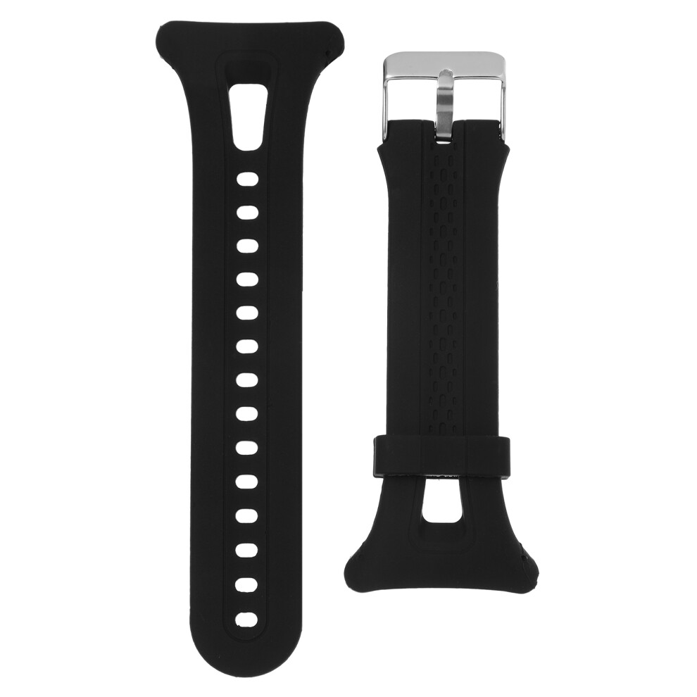 2Pcs Sturdy Silicone Watch Strap Watchband Replacement Black 3631253716508