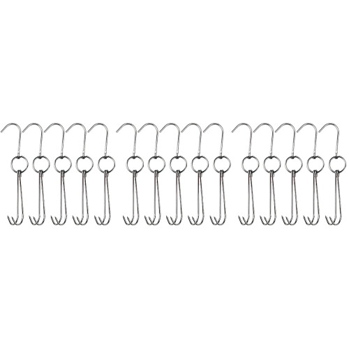 15 Pcs Pancetta Hanging Hook Up Stainless Steel 2