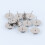 240Pcs Silver Round Cabochon Settings Trays Durable for DIY Earrings 10