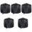 5Sets Outdoor Round Fire Pit Covers Black Waterproof Durable Protector 3