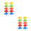 20Pcs Pe Plastic Soccer Practice Cones Assorted Color for Training 6