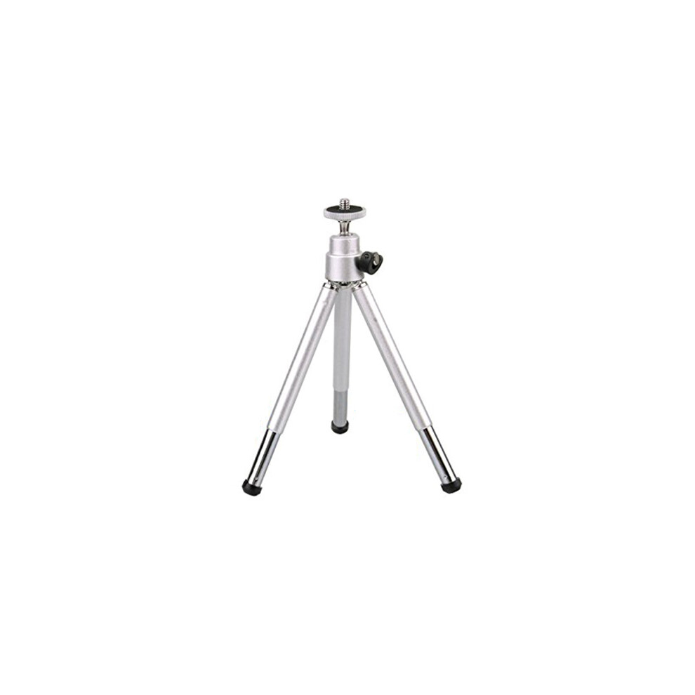 2Pcs Mobile Phone Tripod Stand Rotatable 360 Cellphone Holder Silver 3631372231586